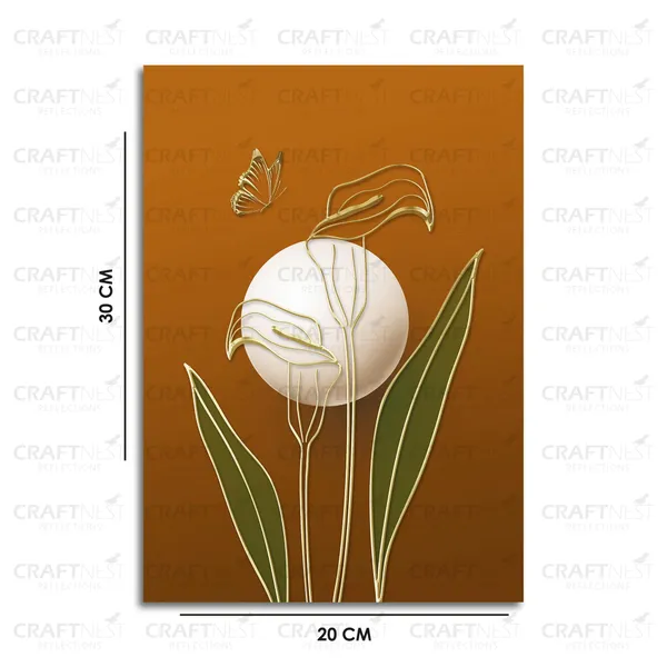 Craftnest_Reflections_Southwestern_Desert_Landscape_30X20_Cm_Wall_Art_Minimalist_Sunburst_&_Cactus_Design,_Engineered_Wood,_Easy_To_Hand_For_Offices,_Bedroom,_Living_Room