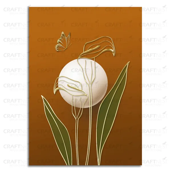 Craftnest_Reflections_Southwestern_Desert_Landscape_30X20_Cm_Wall_Art_Minimalist_Sunburst_&_Cactus_Design,_Engineered_Wood,_Easy_To_Hand_For_Offices,_Bedroom,_Living_Room