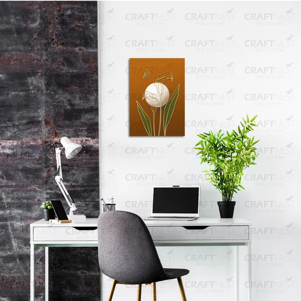 Craftnest_Reflections_Southwestern_Desert_Landscape_30X20_Cm_Wall_Art_Minimalist_Sunburst_&_Cactus_Design,_Engineered_Wood,_Easy_To_Hand_For_Offices,_Bedroom,_Living_Room