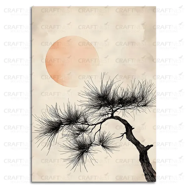 Craftnest_Reflections_Golden_Botanical_Wall_Art_42X30_Cm_Canvas_Printed_Minimalist_Floral_Design_With_Butterfly_Accent_Engineered_Wood,_Easy_To_Hand_For_Offices,_Bedroom,_Living_Room