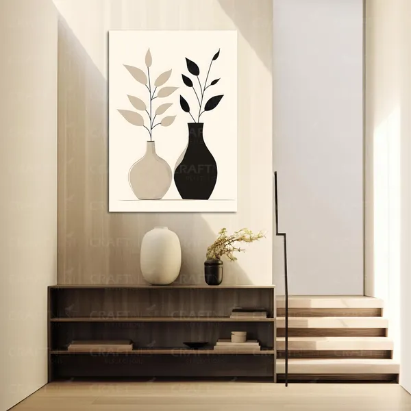 Craftnest_Reflections_Zen_Pine_Tree_Wall_Art_60X50Cm_Minimalist_Ink_Sketch_With_Soft_Sun_Accent,_Canvas_Printed_Engineered_Wood,_Easy_To_Hand_For_Offices,_Bedroom,_Living_Room