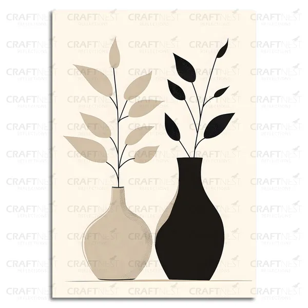 Craftnest_Reflections_Zen_Pine_Tree_Wall_Art_60X50Cm_Minimalist_Ink_Sketch_With_Soft_Sun_Accent,_Canvas_Printed_Engineered_Wood,_Easy_To_Hand_For_Offices,_Bedroom,_Living_Room