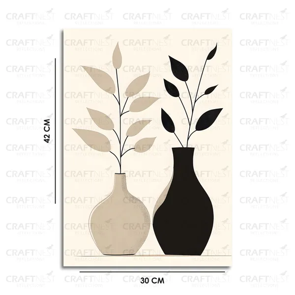 Craftnest_Reflections_Zen_Pine_Tree_Wall_Art_42X30Cm_Minimalist_Ink_Sketch_With_Soft_Sun_Accent,_Canvas_Printed_Engineered_Wood,_Easy_To_Hand_For_Offices,_Bedroom,_Living_Room