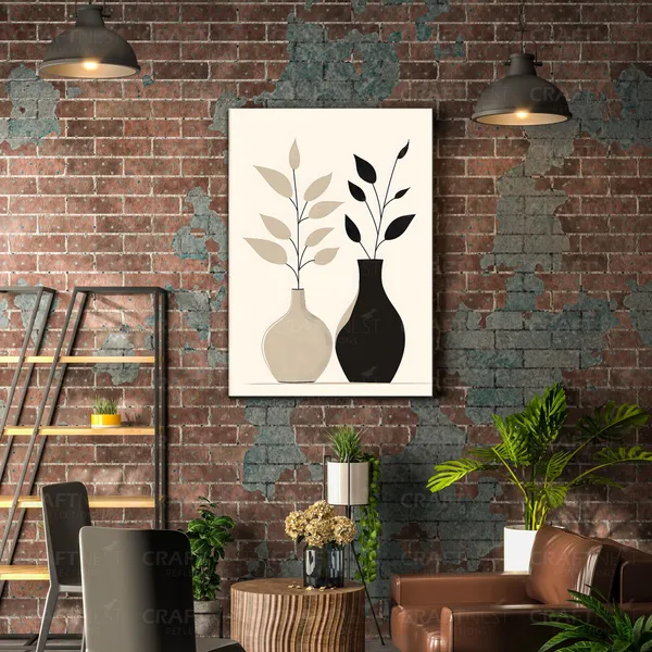 Craftnest_Reflections_Zen_Pine_Tree_Wall_Art_42X30Cm_Minimalist_Ink_Sketch_With_Soft_Sun_Accent,_Canvas_Printed_Engineered_Wood,_Easy_To_Hand_For_Offices,_Bedroom,_Living_Room