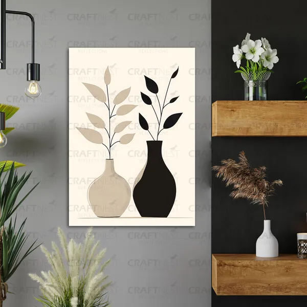 Craftnest_Reflections_Zen_Pine_Tree_Wall_Art_42X30Cm_Minimalist_Ink_Sketch_With_Soft_Sun_Accent,_Canvas_Printed_Engineered_Wood,_Easy_To_Hand_For_Offices,_Bedroom,_Living_Room