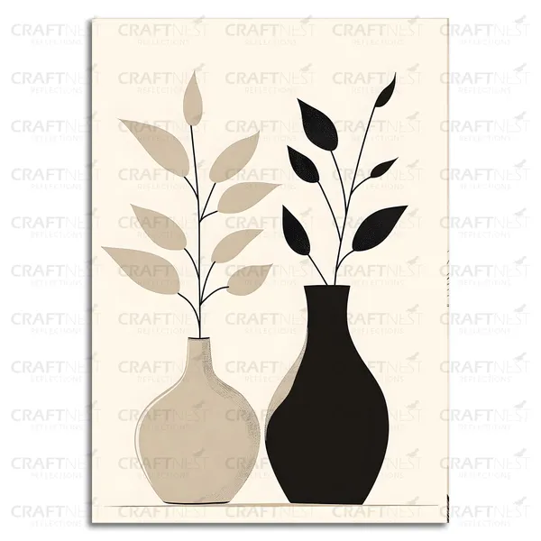 Craftnest_Reflections_Zen_Pine_Tree_Wall_Art_42X30Cm_Minimalist_Ink_Sketch_With_Soft_Sun_Accent,_Canvas_Printed_Engineered_Wood,_Easy_To_Hand_For_Offices,_Bedroom,_Living_Room