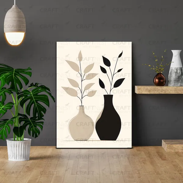 Craftnest_Reflections_Zen_Pine_Tree_Wall_Art_42X30Cm_Minimalist_Ink_Sketch_With_Soft_Sun_Accent,_Canvas_Printed_Engineered_Wood,_Easy_To_Hand_For_Offices,_Bedroom,_Living_Room