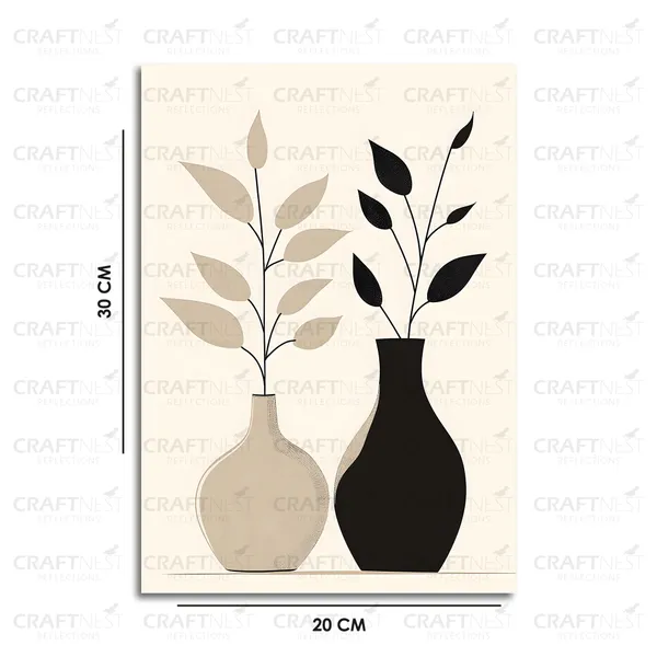 Craftnest_Reflections_Zen_Pine_Tree_Wall_Art_30X20Cm_Minimalist_Ink_Sketch_With_Soft_Sun_Accent,_Canvas_Printed_Engineered_Wood,_Easy_To_Hand_For_Offices,_Bedroom,_Living_Room
