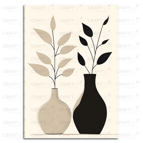 Craftnest_Reflections_Zen_Pine_Tree_Wall_Art_30X20Cm_Minimalist_Ink_Sketch_With_Soft_Sun_Accent,_Canvas_Printed_Engineered_Wood,_Easy_To_Hand_For_Offices,_Bedroom,_Living_Room