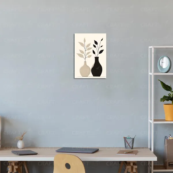Craftnest_Reflections_Zen_Pine_Tree_Wall_Art_30X20Cm_Minimalist_Ink_Sketch_With_Soft_Sun_Accent,_Canvas_Printed_Engineered_Wood,_Easy_To_Hand_For_Offices,_Bedroom,_Living_Room