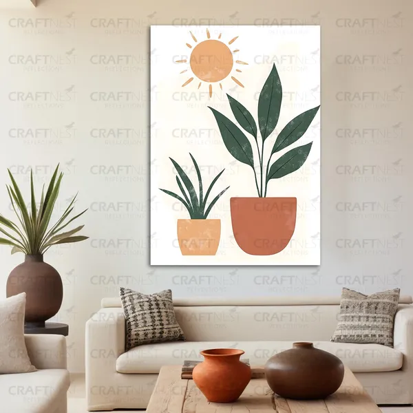 Craftnest_Reflections_Minimalist_Botanical_Vase_Wall_Art_60X50_Cm_Canvas_Printed_Neutral_Tones_For_Modern_Interiors_Engineered_Wood,_Easy_To_Hand_For_Offices,_Bedroom,_Living_Room