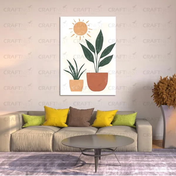 Craftnest_Reflections_Minimalist_Botanical_Vase_Wall_Art_60X50_Cm_Canvas_Printed_Neutral_Tones_For_Modern_Interiors_Engineered_Wood,_Easy_To_Hand_For_Offices,_Bedroom,_Living_Room