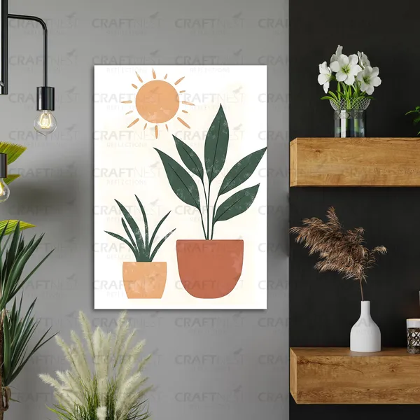 Craftnest_Reflections_Minimalist_Botanical_Vase_Wall_Art_42X30_Cm_-_Canvas_Printed_Neutral_Tones_For_Modern_Interiors_Engineered_Wood,_For_Offices,_Bedroom,_Living_Room
