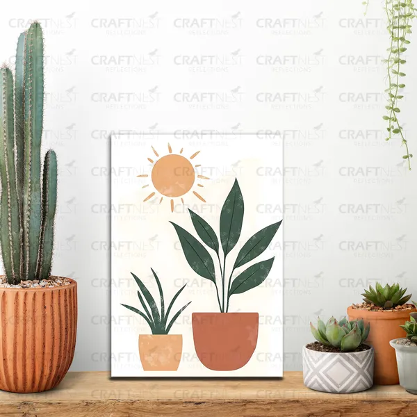 Craftnest_Reflections_Minimalist_Botanical_Vase_Wall_Art_30X20_Cm_Canvas_Printed_Neutral_Tones_For_Modern_Interiors_Engineered_Wood,_Easy_To_Hand_For_Offices,_Bedroom,_Living_Room