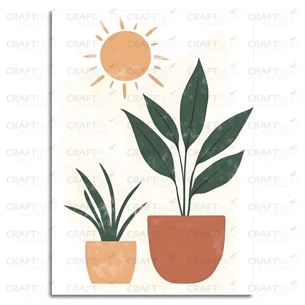 Craftnest_Reflections_Minimalist_Botanical_Vase_Wall_Art_30X20_Cm_Canvas_Printed_Neutral_Tones_For_Modern_Interiors_Engineered_Wood,_Easy_To_Hand_For_Offices,_Bedroom,_Living_Room