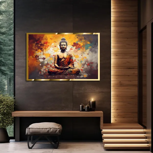 Craftnest_Reflections_Gautam_Buddha_Canvas_Printed_Wall_Decor_Frame_|_60X50_Cm_Spiritual_&_Meditative_Art_For_Home,_Living_Room,_Office,_Ready_To_Hang_|_Positive_Energy_&_Peaceful_Ambience,_Design_10