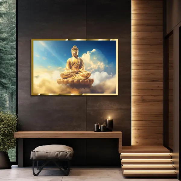 Craftnest_Reflections_Gautam_Buddha_Canvas_Printed_Wall_Decor_Frame_|_60X90_Cm_Spiritual_&_Meditative_Art_For_Home,_Living_Room,_Office,_Ready_To_Hang_|_Positive_Energy_&_Peaceful_Ambience,_Design_1