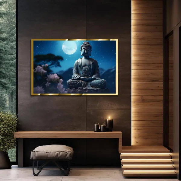 Craftnest_Reflections_Gautam_Buddha_Canvas_Printed_Wall_Decor_Frame_|_60X90_Cm_Spiritual_&_Meditative_Art_For_Home,_Living_Room,_Office,_Ready_To_Hang_|_Positive_Energy_&_Peaceful_Ambience,_Design_2
