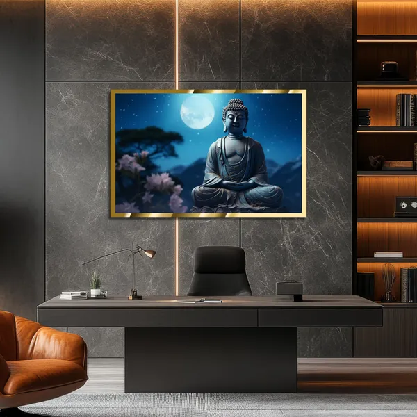 Craftnest_Reflections_Gautam_Buddha_Canvas_Printed_Wall_Decor_Frame_|_60X90_Cm_Spiritual_&_Meditative_Art_For_Home,_Living_Room,_Office,_Ready_To_Hang_|_Positive_Energy_&_Peaceful_Ambience,_Design_2