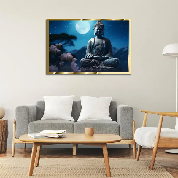 Craftnest_Reflections_Gautam_Buddha_Canvas_Printed_Wall_Decor_Frame_|_60X90_Cm_Spiritual_&_Meditative_Art_For_Home,_Living_Room,_Office,_Ready_To_Hang_|_Positive_Energy_&_Peaceful_Ambience,_Design_2