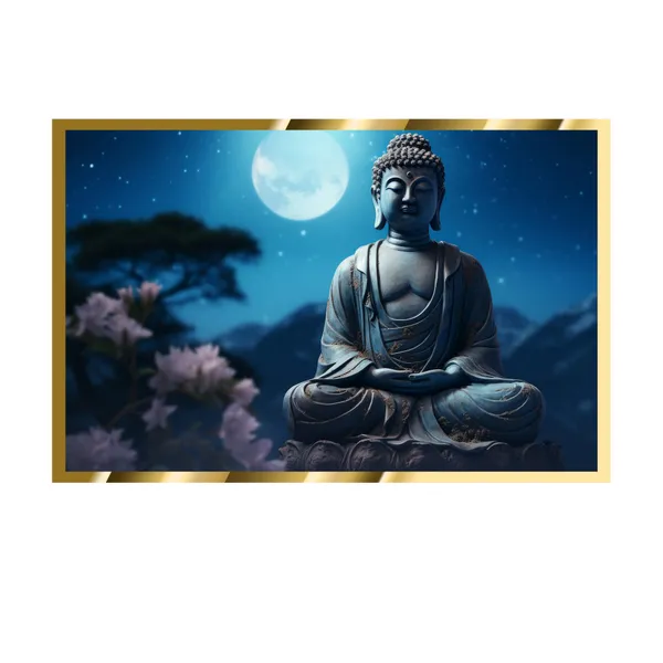Craftnest_Reflections_Gautam_Buddha_Canvas_Printed_Wall_Decor_Frame_|_60X90_Cm_Spiritual_&_Meditative_Art_For_Home,_Living_Room,_Office,_Ready_To_Hang_|_Positive_Energy_&_Peaceful_Ambience,_Design_2