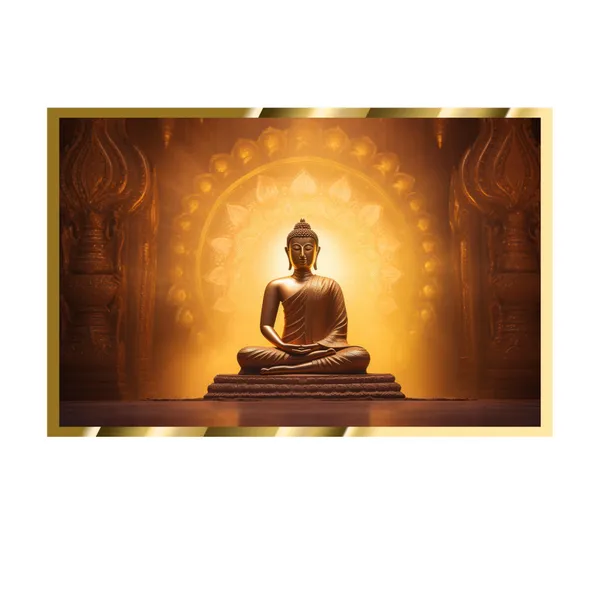 Craftnest_Reflections_Gautam_Buddha_Canvas_Printed_Wall_Decor_Frame_|_90X60_Cm_Spiritual_&_Meditative_Art_For_Home,_Living_Room,_Office,_Ready_To_Hang_|_Positive_Energy_&_Peaceful_Ambience,_Design_3