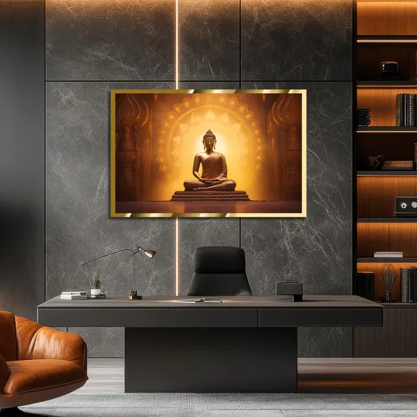 Craftnest_Reflections_Gautam_Buddha_Canvas_Printed_Wall_Decor_Frame_|_90X60_Cm_Spiritual_&_Meditative_Art_For_Home,_Living_Room,_Office,_Ready_To_Hang_|_Positive_Energy_&_Peaceful_Ambience,_Design_3