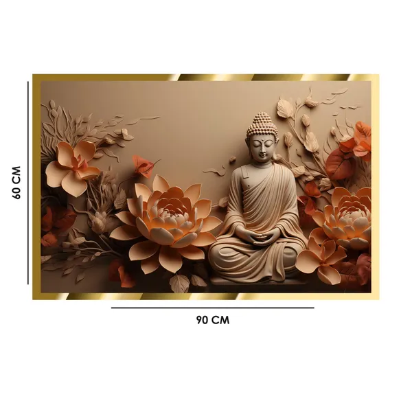 Craftnest_Reflections_Gautam_Buddha_Canvas_Printed_Wall_Decor_Frame_|_60X90_Cm_Spiritual_&_Meditative_Art_For_Home,_Living_Room,_Office,_Ready_To_Hang_|_Positive_Energy_&_Peaceful_Ambience,_Design_4