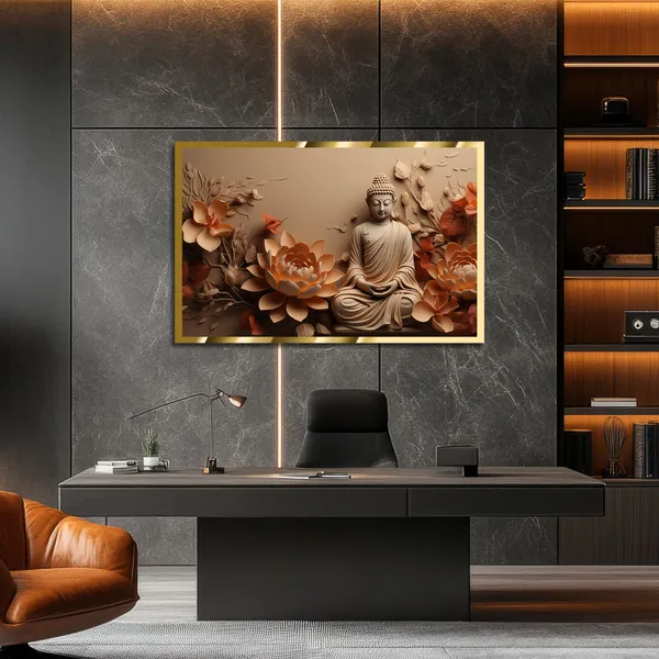 Craftnest_Reflections_Gautam_Buddha_Canvas_Printed_Wall_Decor_Frame_|_60X90_Cm_Spiritual_&_Meditative_Art_For_Home,_Living_Room,_Office,_Ready_To_Hang_|_Positive_Energy_&_Peaceful_Ambience,_Design_4