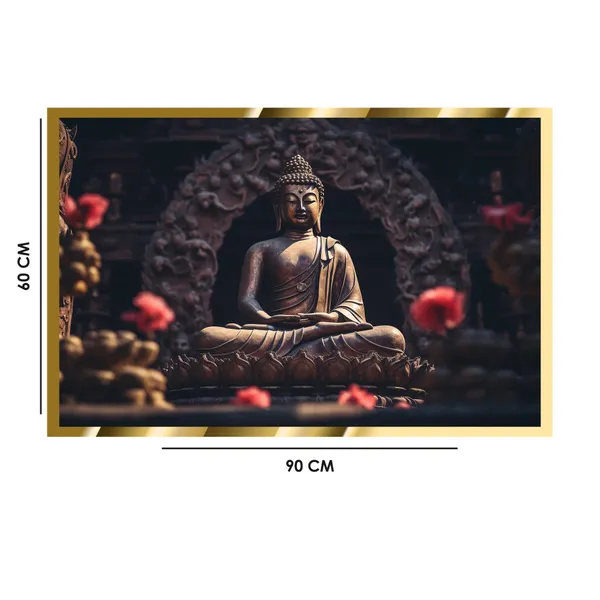 Craftnest_Reflections_Gautam_Buddha_Canvas_Printed_Wall_Decor_Frame_|_60X90_Cm_Spiritual_&_Meditative_Art_For_Home,_Living_Room,_Office,_Ready_To_Hang_|_Positive_Energy_&_Peaceful_Ambience,_Design_5