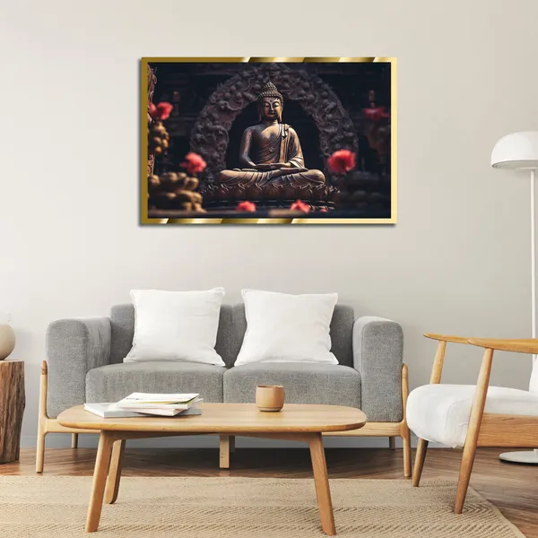 Craftnest_Reflections_Gautam_Buddha_Canvas_Printed_Wall_Decor_Frame_|_60X90_Cm_Spiritual_&_Meditative_Art_For_Home,_Living_Room,_Office,_Ready_To_Hang_|_Positive_Energy_&_Peaceful_Ambience,_Design_5