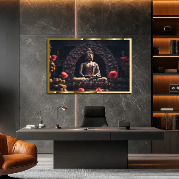 Craftnest_Reflections_Gautam_Buddha_Canvas_Printed_Wall_Decor_Frame_|_60X90_Cm_Spiritual_&_Meditative_Art_For_Home,_Living_Room,_Office,_Ready_To_Hang_|_Positive_Energy_&_Peaceful_Ambience,_Design_5