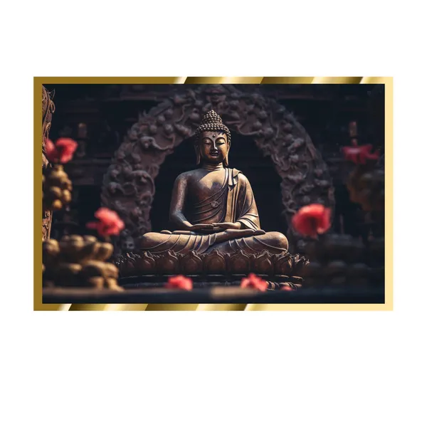 Craftnest_Reflections_Gautam_Buddha_Canvas_Printed_Wall_Decor_Frame_|_60X90_Cm_Spiritual_&_Meditative_Art_For_Home,_Living_Room,_Office,_Ready_To_Hang_|_Positive_Energy_&_Peaceful_Ambience,_Design_5