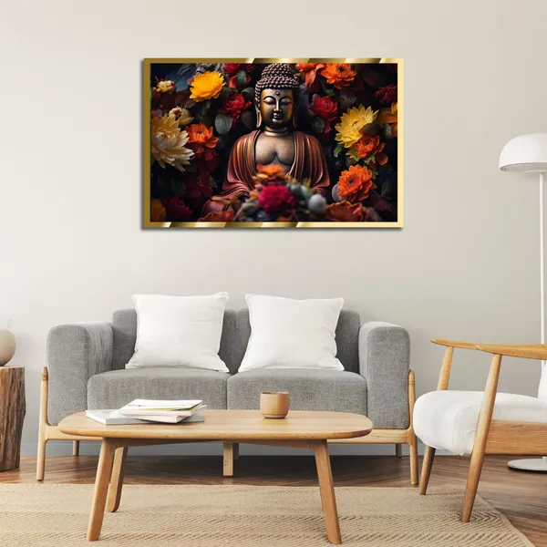 Craftnest_Reflections_Gautam_Buddha_Canvas_Printed_Wall_Decor_Frame_|_60X90_Cm_Spiritual_&_Meditative_Art_For_Home,_Living_Room,_Office,_Ready_To_Hang_|_Positive_Energy_&_Peaceful_Ambience,_Design_7