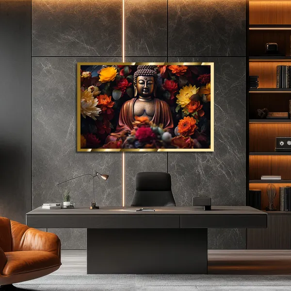 Craftnest_Reflections_Gautam_Buddha_Canvas_Printed_Wall_Decor_Frame_|_60X90_Cm_Spiritual_&_Meditative_Art_For_Home,_Living_Room,_Office,_Ready_To_Hang_|_Positive_Energy_&_Peaceful_Ambience,_Design_7
