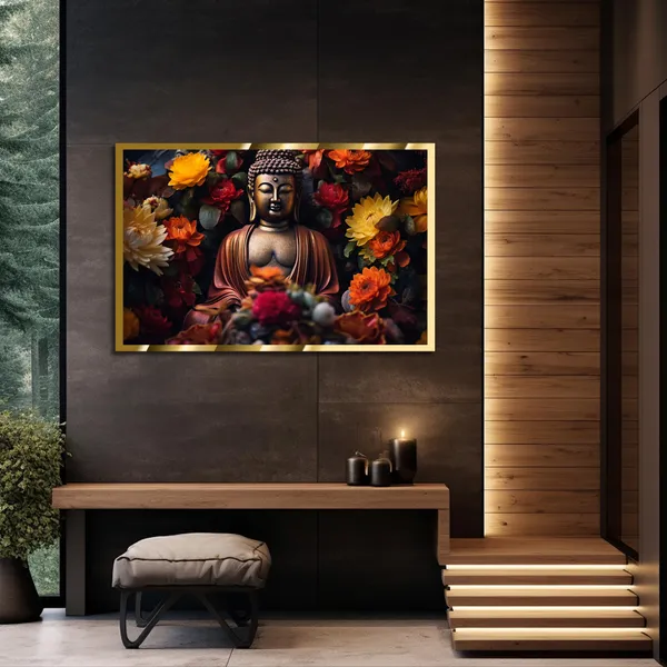 Craftnest_Reflections_Gautam_Buddha_Canvas_Printed_Wall_Decor_Frame_|_60X90_Cm_Spiritual_&_Meditative_Art_For_Home,_Living_Room,_Office,_Ready_To_Hang_|_Positive_Energy_&_Peaceful_Ambience,_Design_7