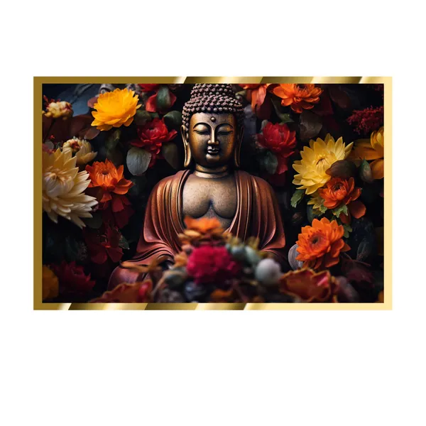 Craftnest_Reflections_Gautam_Buddha_Canvas_Printed_Wall_Decor_Frame_|_60X90_Cm_Spiritual_&_Meditative_Art_For_Home,_Living_Room,_Office,_Ready_To_Hang_|_Positive_Energy_&_Peaceful_Ambience,_Design_7