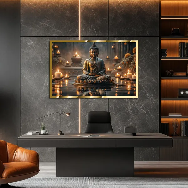 Craftnest_Reflections_Gautam_Buddha_Canvas_Printed_Wall_Decor_Frame_|_60X90_Cm_Spiritual_&_Meditative_Art_For_Home,_Living_Room,_Office,_Ready_To_Hang_|_Positive_Energy_&_Peaceful_Ambience,_Design_8