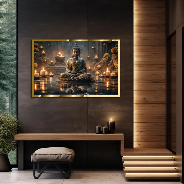 Craftnest_Reflections_Gautam_Buddha_Canvas_Printed_Wall_Decor_Frame_|_60X90_Cm_Spiritual_&_Meditative_Art_For_Home,_Living_Room,_Office,_Ready_To_Hang_|_Positive_Energy_&_Peaceful_Ambience,_Design_8