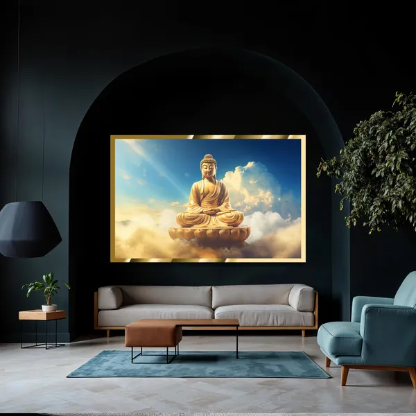 Craftnest_Reflections_Gautam_Buddha_Canvas_Printed_Wall_Decor_Frame_|_92X120_Cm_Spiritual_&_Meditative_Art_For_Home,_Living_Room,_Office,_Ready_To_Hang_|_Positive_Energy_&_Peaceful_Ambience,_Design_1