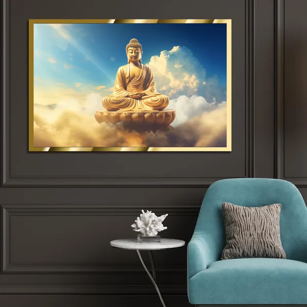 Craftnest_Reflections_Gautam_Buddha_Canvas_Printed_Wall_Decor_Frame_|_92X120_Cm_Spiritual_&_Meditative_Art_For_Home,_Living_Room,_Office,_Ready_To_Hang_|_Positive_Energy_&_Peaceful_Ambience,_Design_1