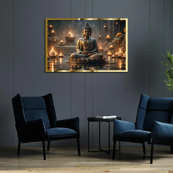 Craftnest_Reflections_Gautam_Buddha_Canvas_Printed_Wall_Decor_Frame_|_90X120_Cm_Spiritual_&_Meditative_Art_For_Home,_Living_Room,_Office,_Ready_To_Hang_|_Positive_Energy_&_Peaceful_Ambience,_Design_8