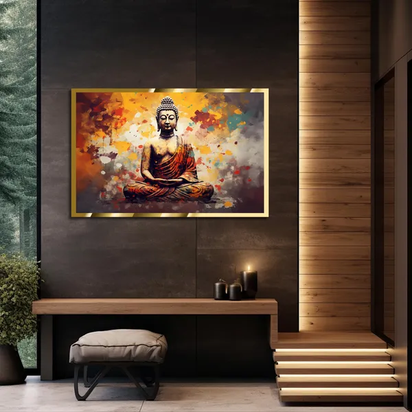Craftnest_Reflections_Gautam_Buddha_Canvas_Printed_Wall_Decor_Frame_|_42X30_Cm_Spiritual_&_Meditative_Art_For_Home,_Living_Room,_Office,_Ready_To_Hang_|_Positive_Energy_&_Peaceful_Ambience,_Design_10