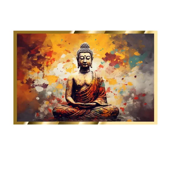 Craftnest_Reflections_Gautam_Buddha_Canvas_Printed_Wall_Decor_Frame_|_42X30_Cm_Spiritual_&_Meditative_Art_For_Home,_Living_Room,_Office,_Ready_To_Hang_|_Positive_Energy_&_Peaceful_Ambience,_Design_10