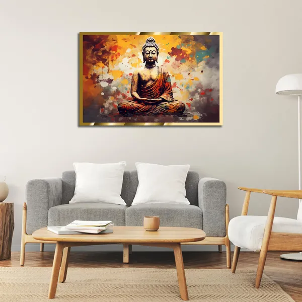 Craftnest_Reflections_Gautam_Buddha_Canvas_Printed_Wall_Decor_Frame_|_42X30_Cm_Spiritual_&_Meditative_Art_For_Home,_Living_Room,_Office,_Ready_To_Hang_|_Positive_Energy_&_Peaceful_Ambience,_Design_10