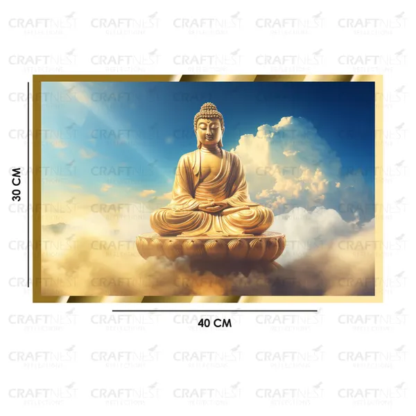 Craftnest_Reflections_Gautam_Buddha_Canvas_Printed_Wall_Decor_Frame_|_42X30_Cm_Spiritual_&_Meditative_Art_For_Home,_Living_Room,_Office,_Ready_To_Hang_|_Positive_Energy_&_Peaceful_Ambience,_Design_1
