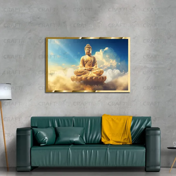 Craftnest_Reflections_Gautam_Buddha_Canvas_Printed_Wall_Decor_Frame_|_42X30_Cm_Spiritual_&_Meditative_Art_For_Home,_Living_Room,_Office,_Ready_To_Hang_|_Positive_Energy_&_Peaceful_Ambience,_Design_1
