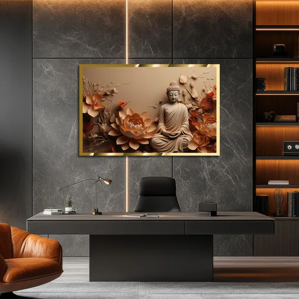 Craftnest_Reflections_Gautam_Buddha_Canvas_Printed_Wall_Decor_Frame_|_40X60_Cm_Spiritual_&_Meditative_Art_For_Home,_Living_Room,_Office,_Ready_To_Hang_|_Positive_Energy_&_Peaceful_Ambience,_Design_4