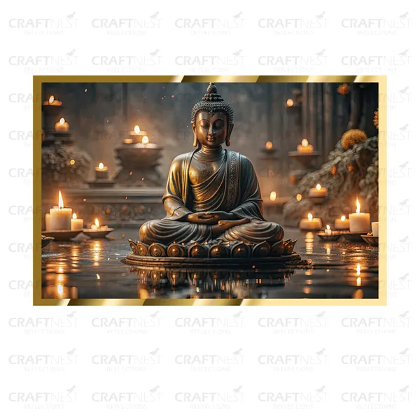 Craftnest_Reflections_Gautam_Buddha_Canvas_Printed_Wall_Decor_Frame_|_40X60_Cm_Spiritual_&_Meditative_Art_For_Home,_Living_Room,_Office,_Ready_To_Hang_|_Positive_Energy_&_Peaceful_Ambience,_Design_8