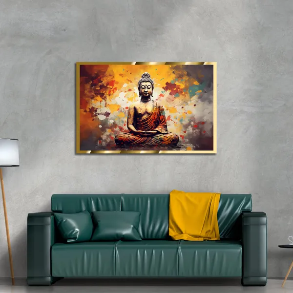 Craftnest_Reflections_Gautam_Buddha_Canvas_Printed_Wall_Decor_Frame_|_30X20_Cm_Spiritual_&_Meditative_Art_For_Home,_Living_Room,_Office,_Ready_To_Hang_|_Positive_Energy_&_Peaceful_Ambience,_Design_10